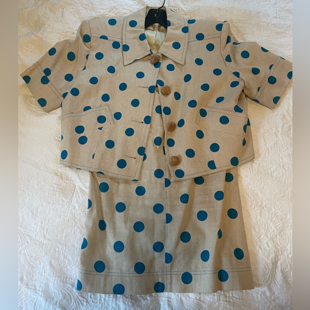Like New, Bill Blass Polkadot Suit